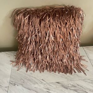 425 SOUTH LOS ANGELES Rose Gold Fringe Pillow